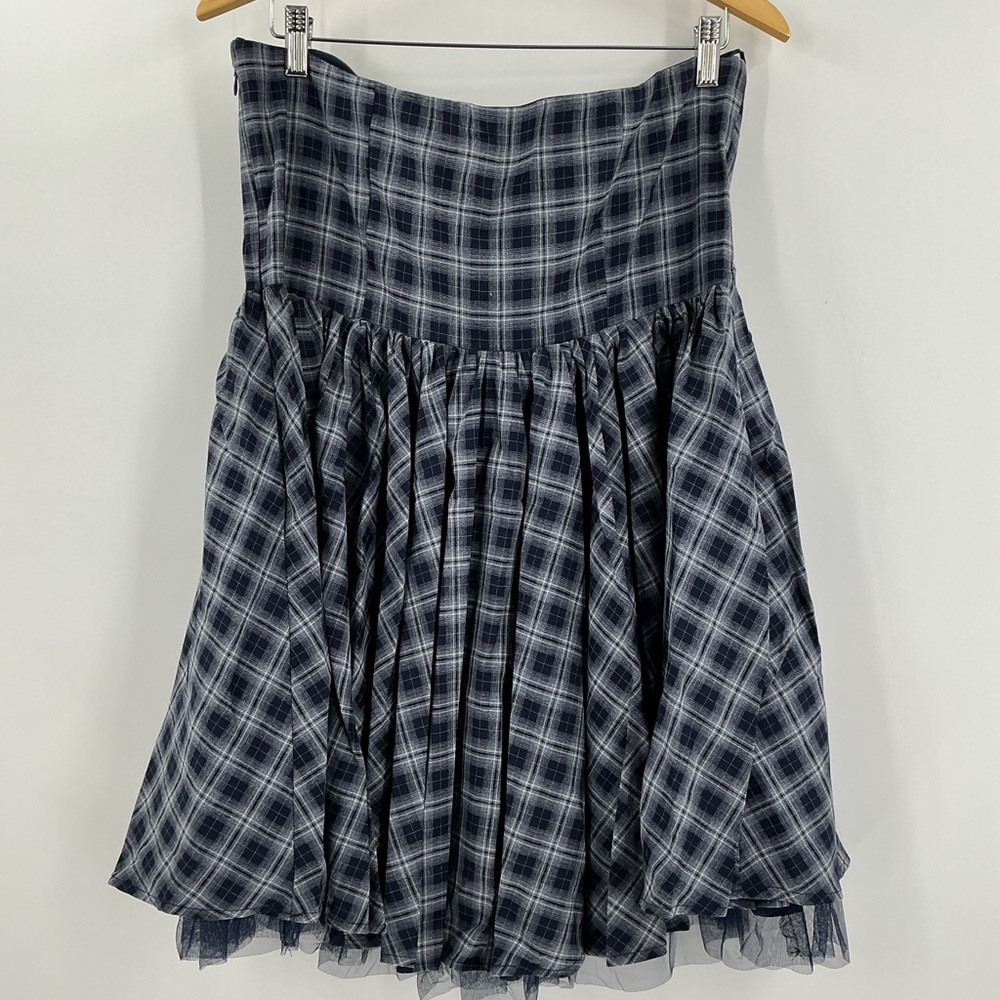Kathrine Plaid Strapless Mini Dress XL - Picture 5 of 9